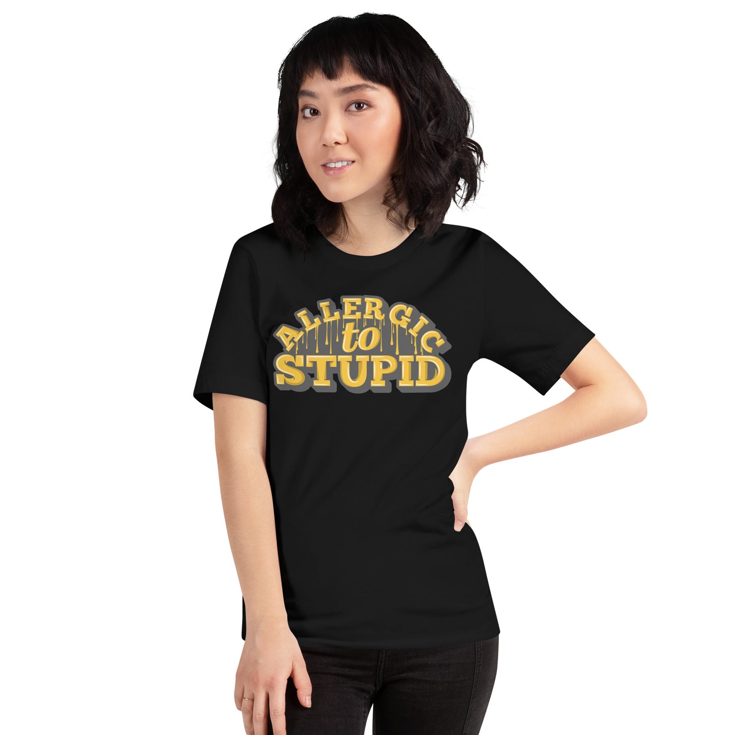 Allergic To Stupid Unisex t-shirt