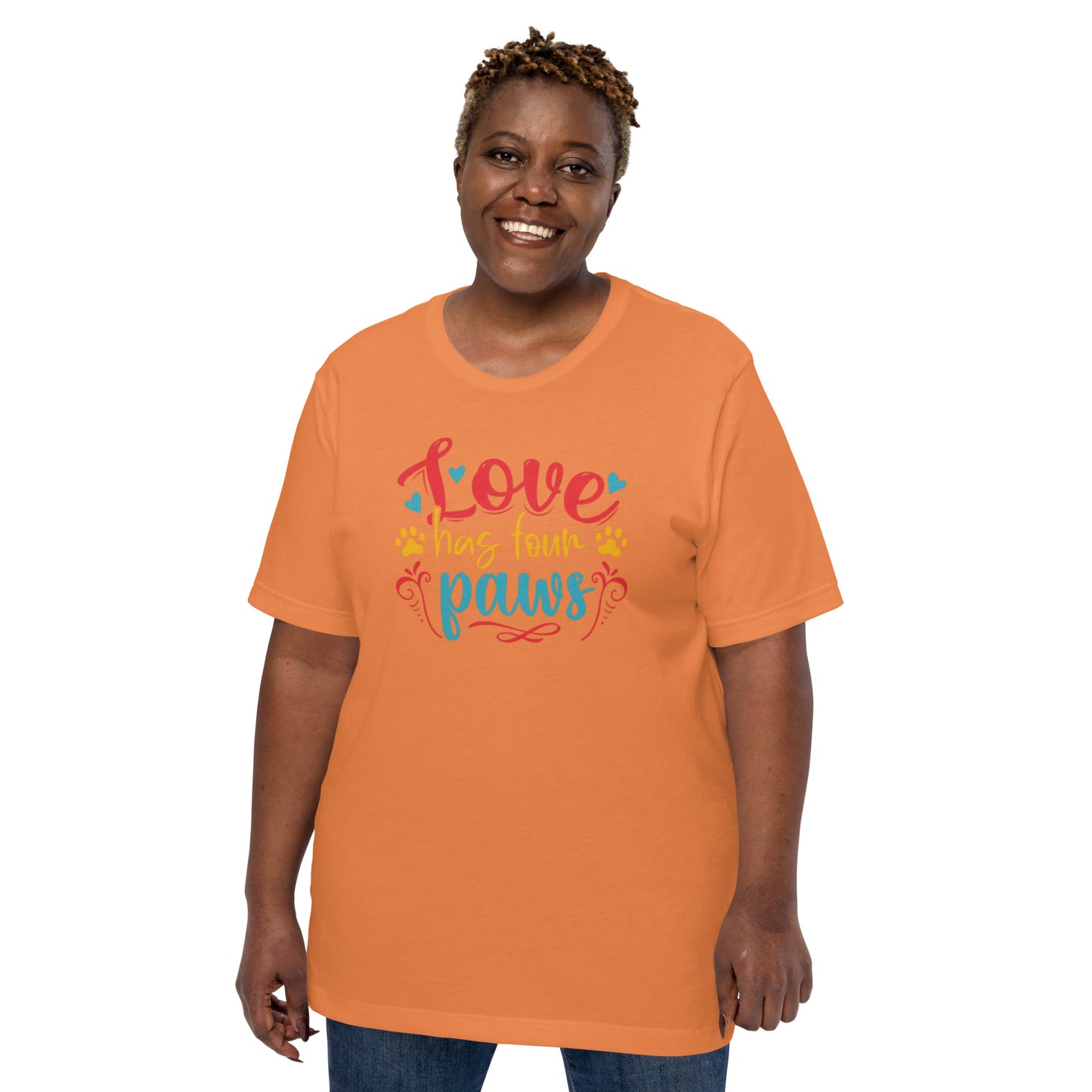 Love has four Paws Unisex t-shirt