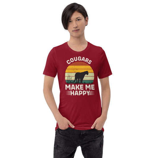 Cougars Make Me Happy Unisex t-shirt