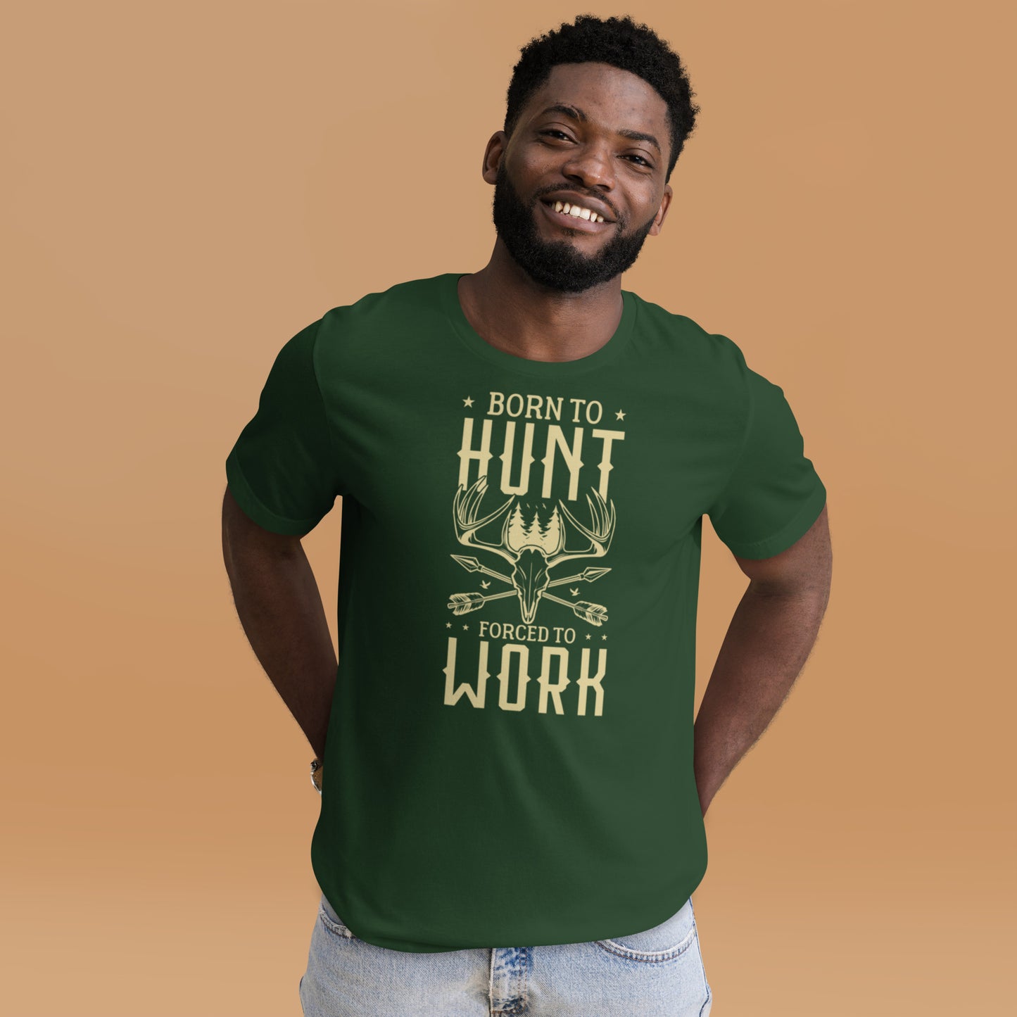 Born to Hunt Forced to Work Unisex t-shirt