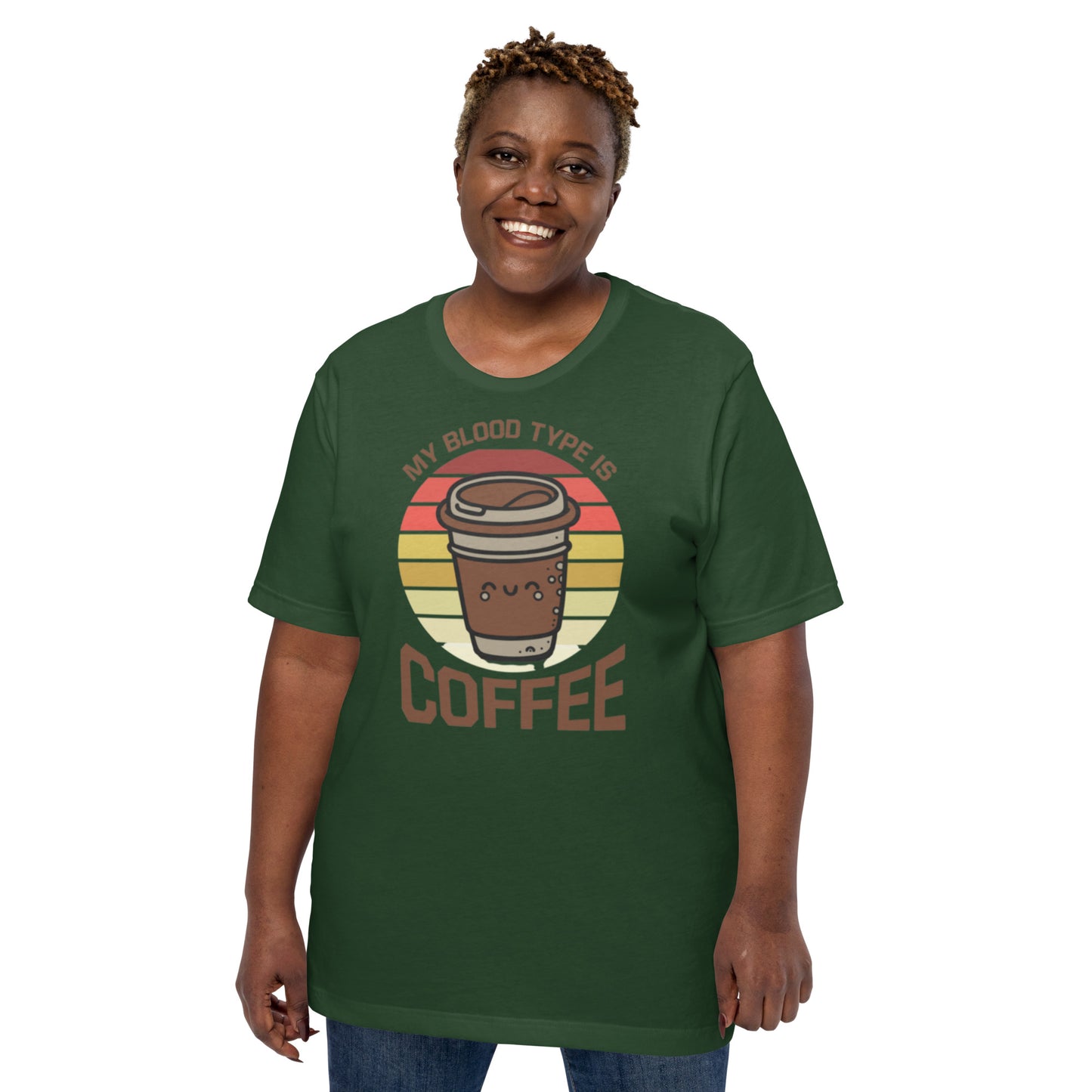 My Blood Type is Coffee Unisex t-shirt