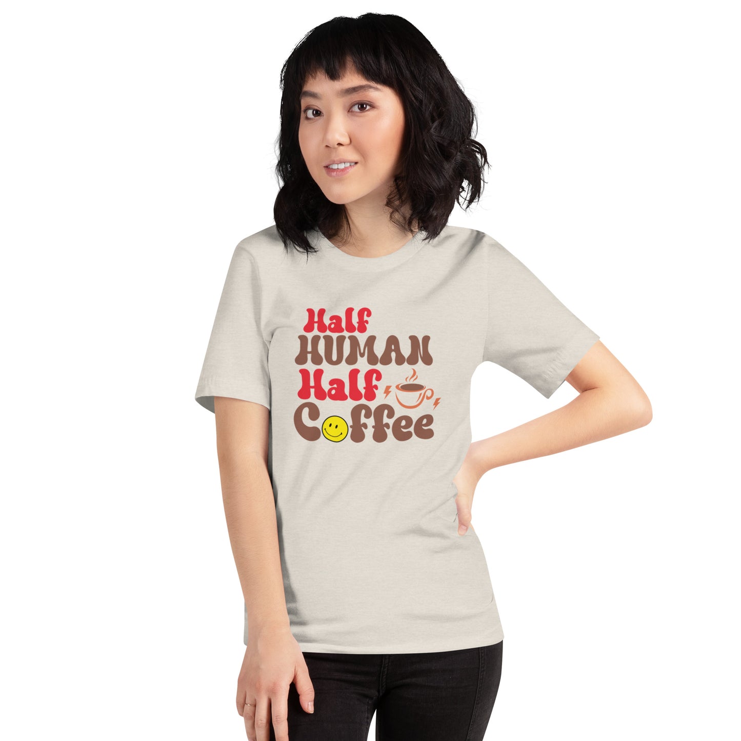 Half Human Half Coffee Unisex t-shirt