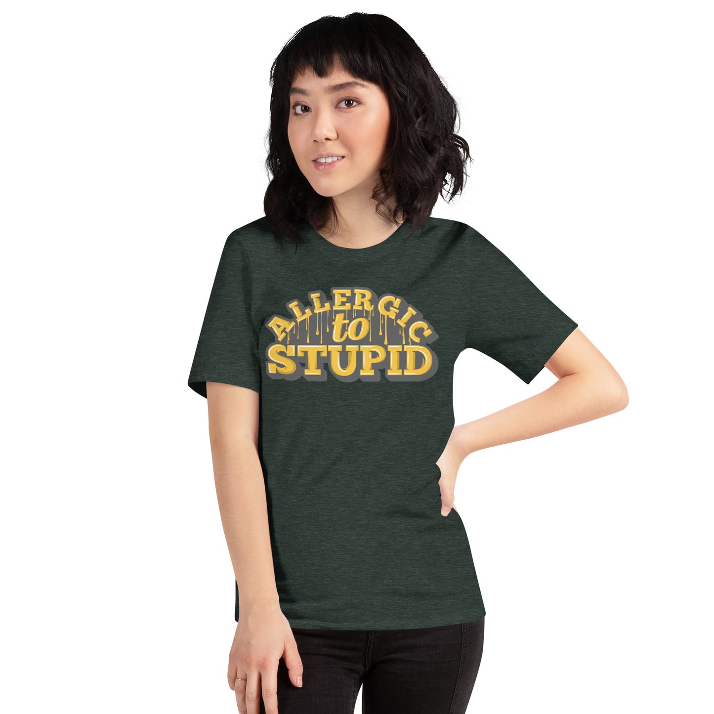 Allergic To Stupid Unisex t-shirt