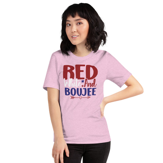 Red White and Boujee Unisex t-shirt