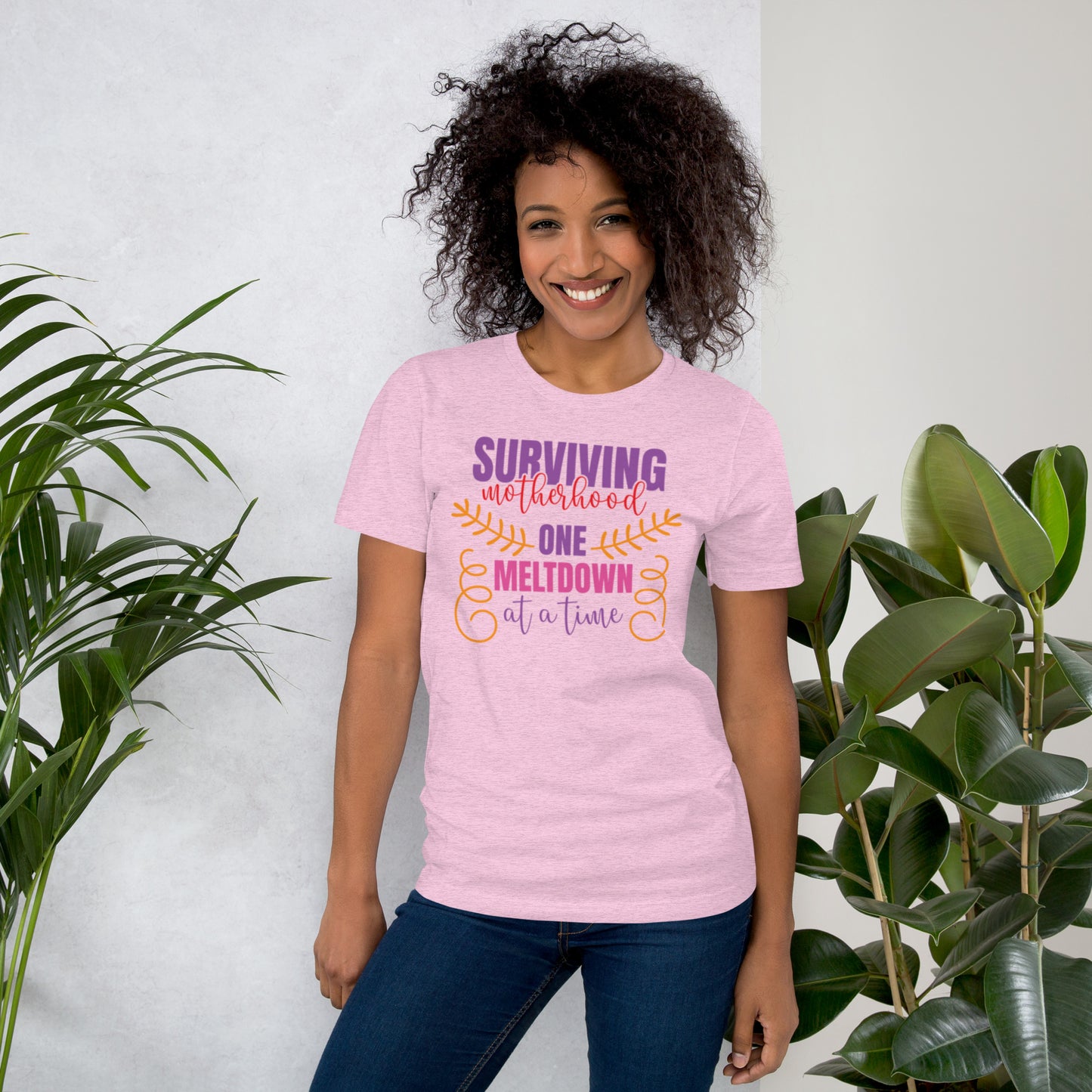 Surviving Motherhood One Meltdown At A Time Unisex t-shirt