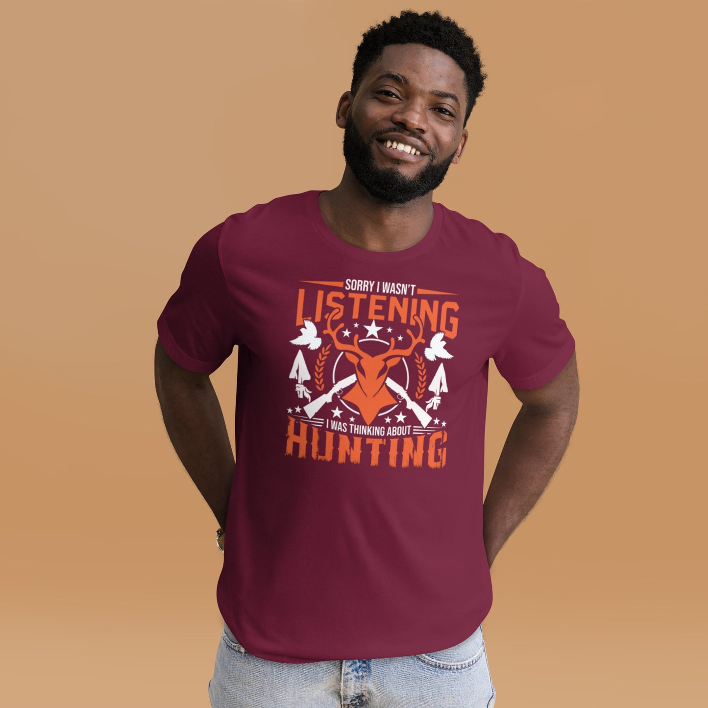 Sorry I Wasn't Listening I Was Thinking About Hunting Unisex t-shirt