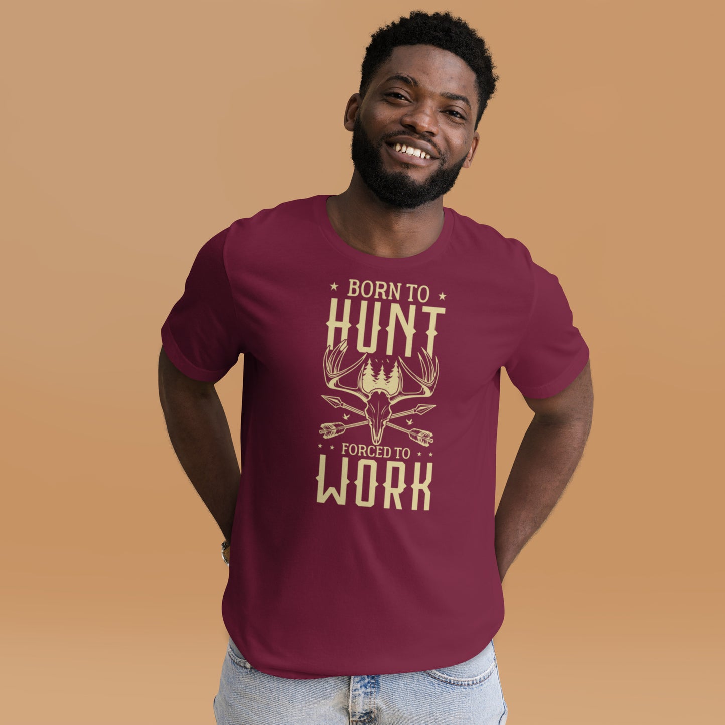 Born to Hunt Forced to Work Unisex t-shirt