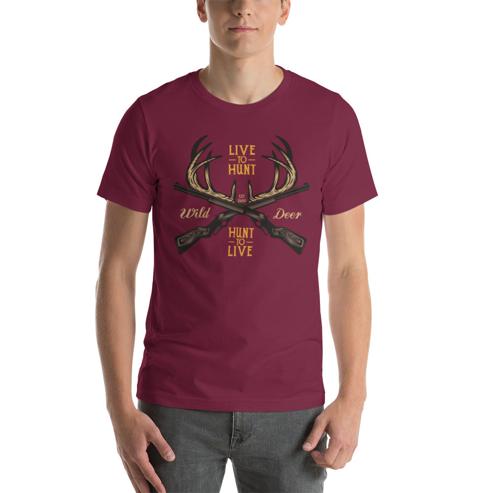 Live to Hunt Hunt to Live Unisex t-shirt