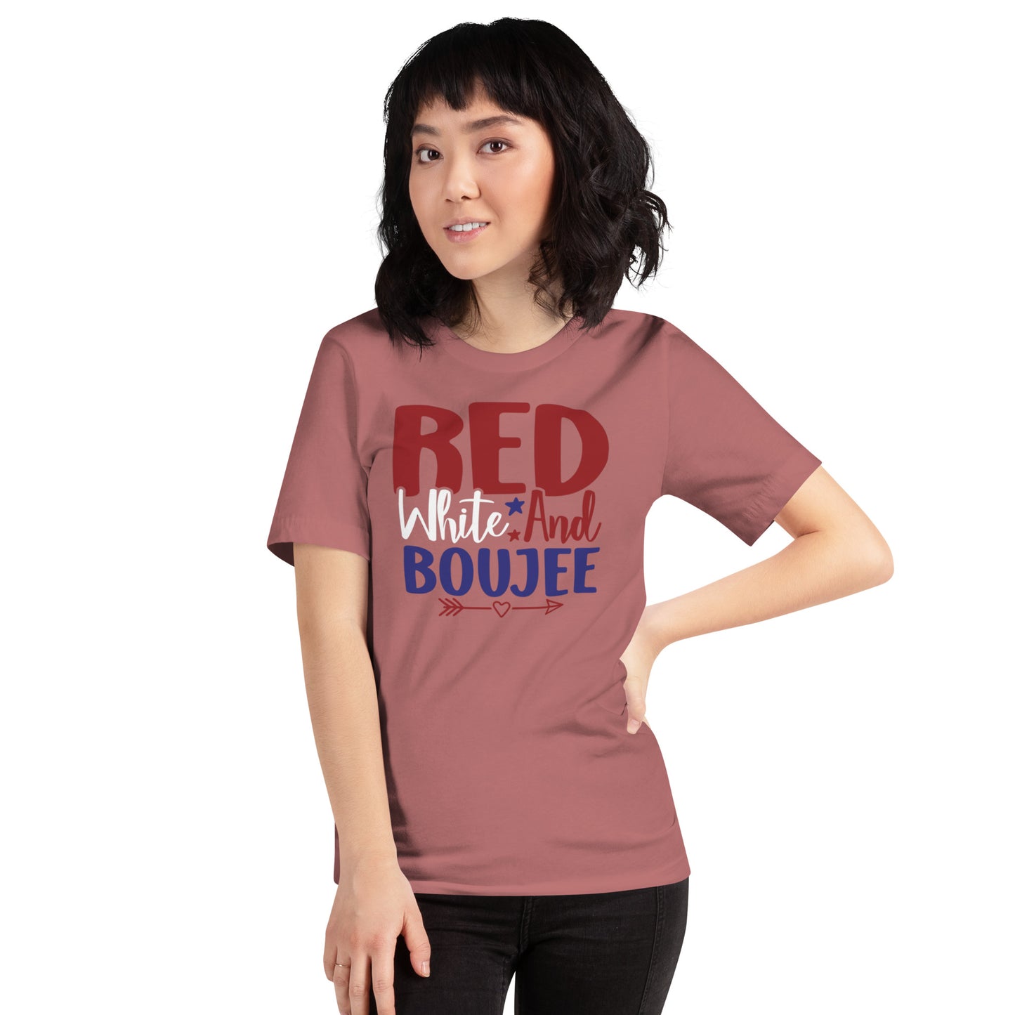 Red White and Boujee Unisex t-shirt