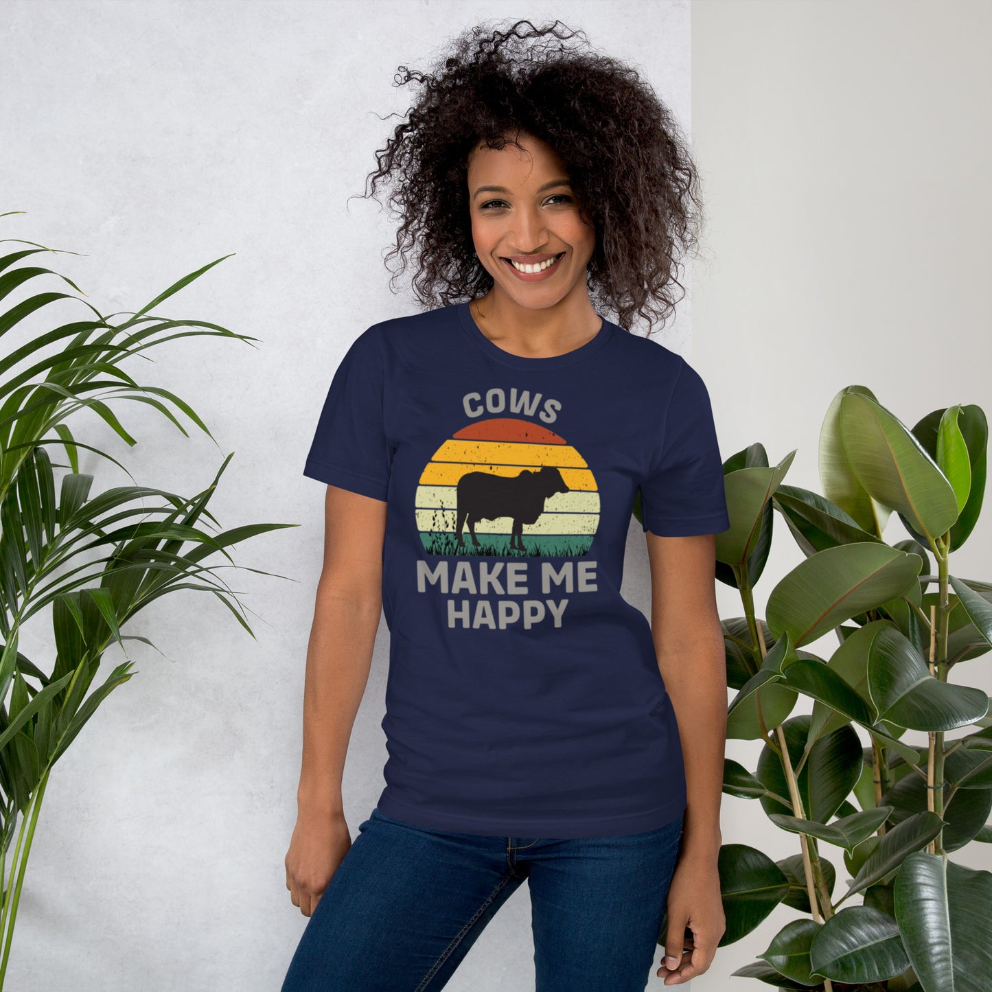 Cows Make Me Happy Unisex t-shirt