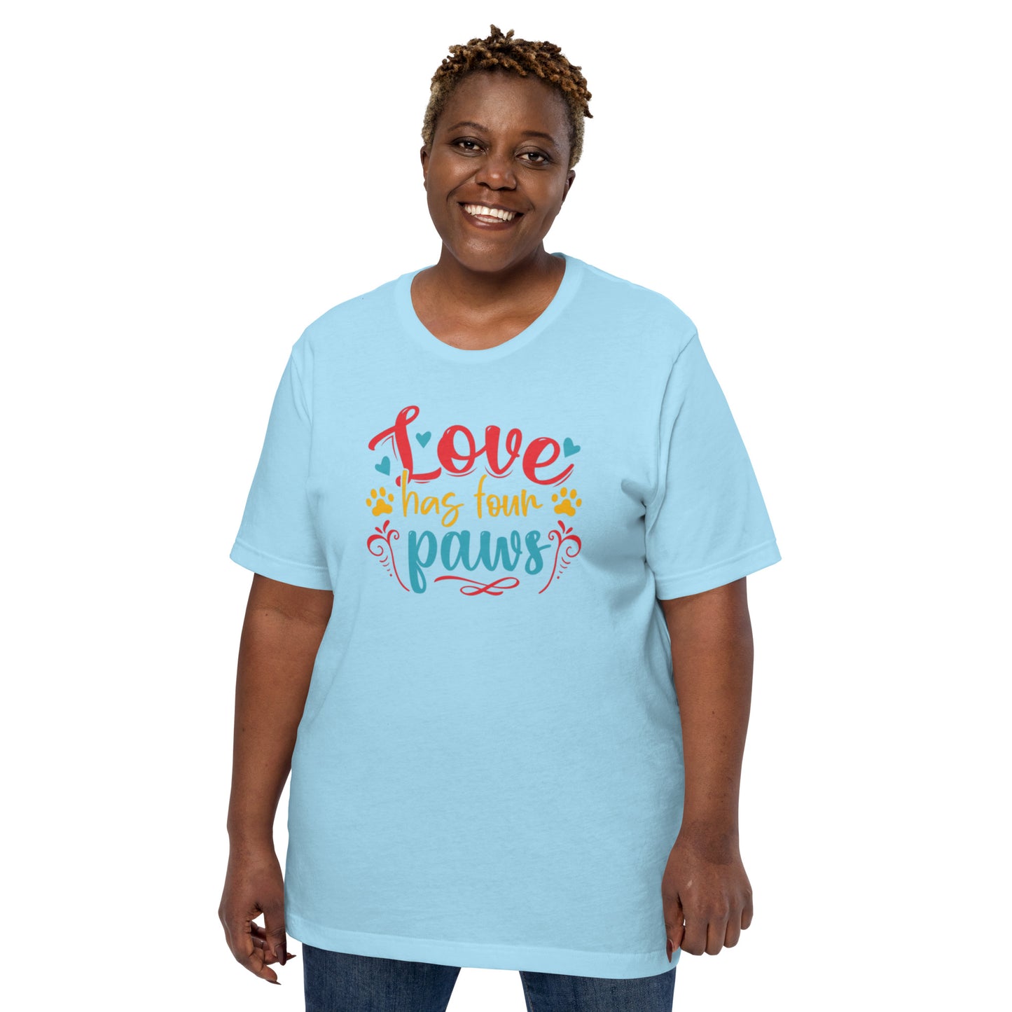 Love has four Paws Unisex t-shirt