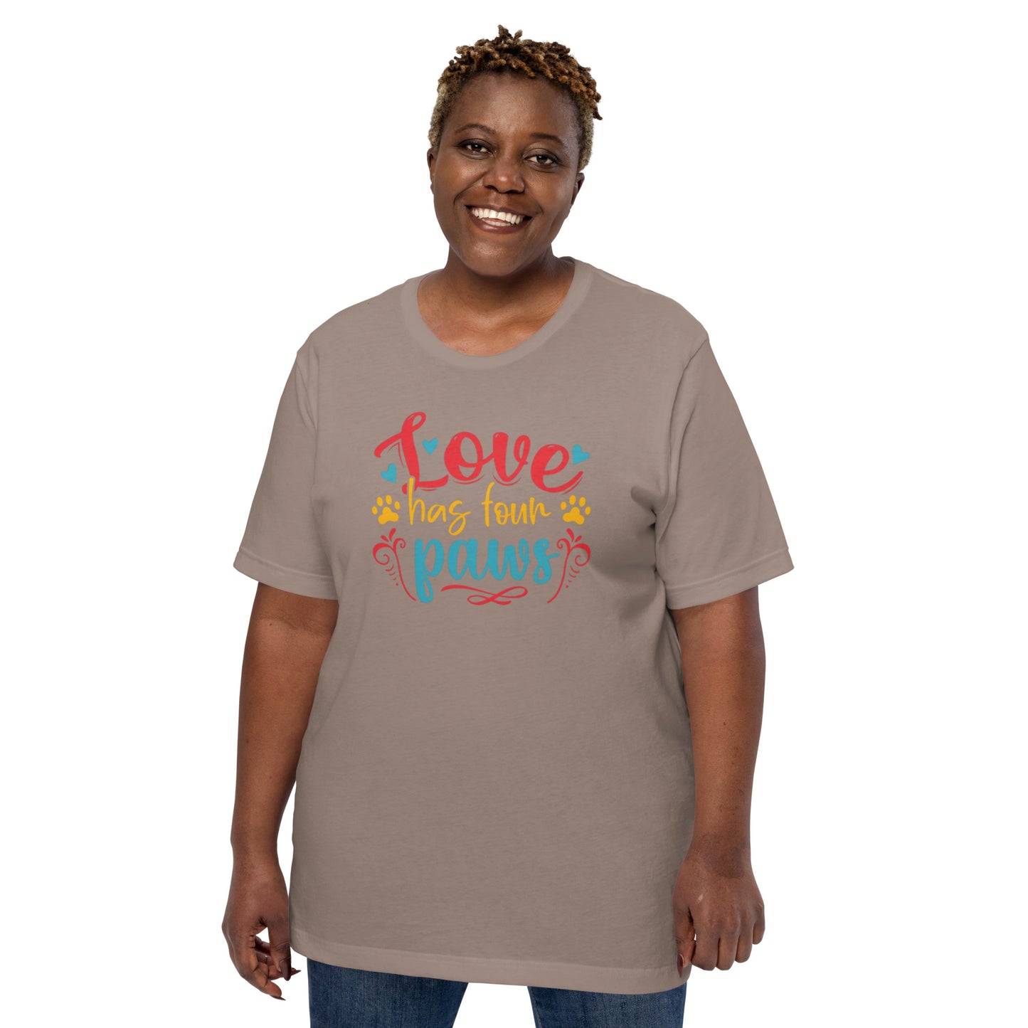 Love has four Paws Unisex t-shirt