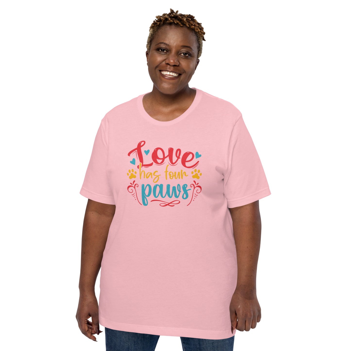 Love has four Paws Unisex t-shirt