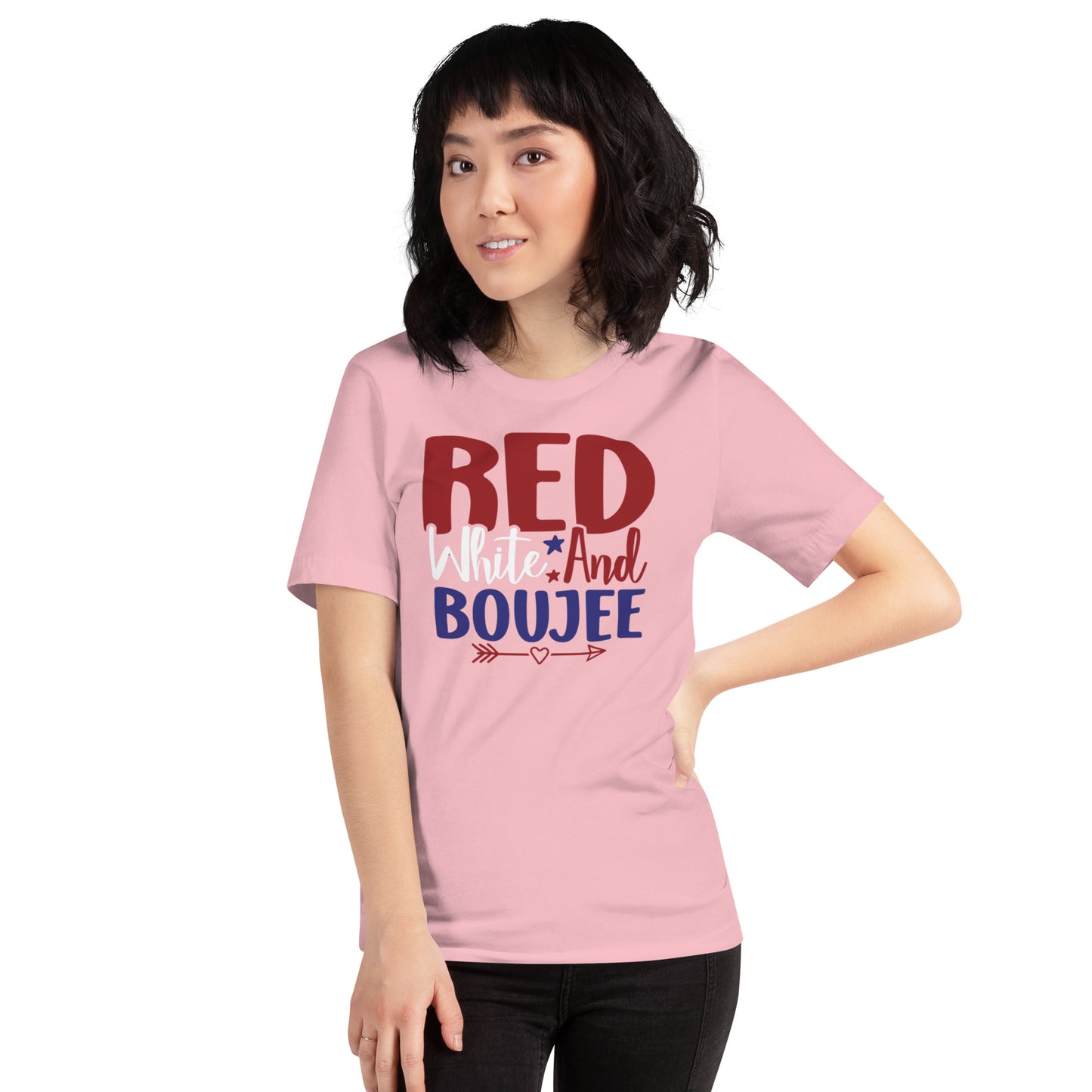 Red White and Boujee Unisex t-shirt