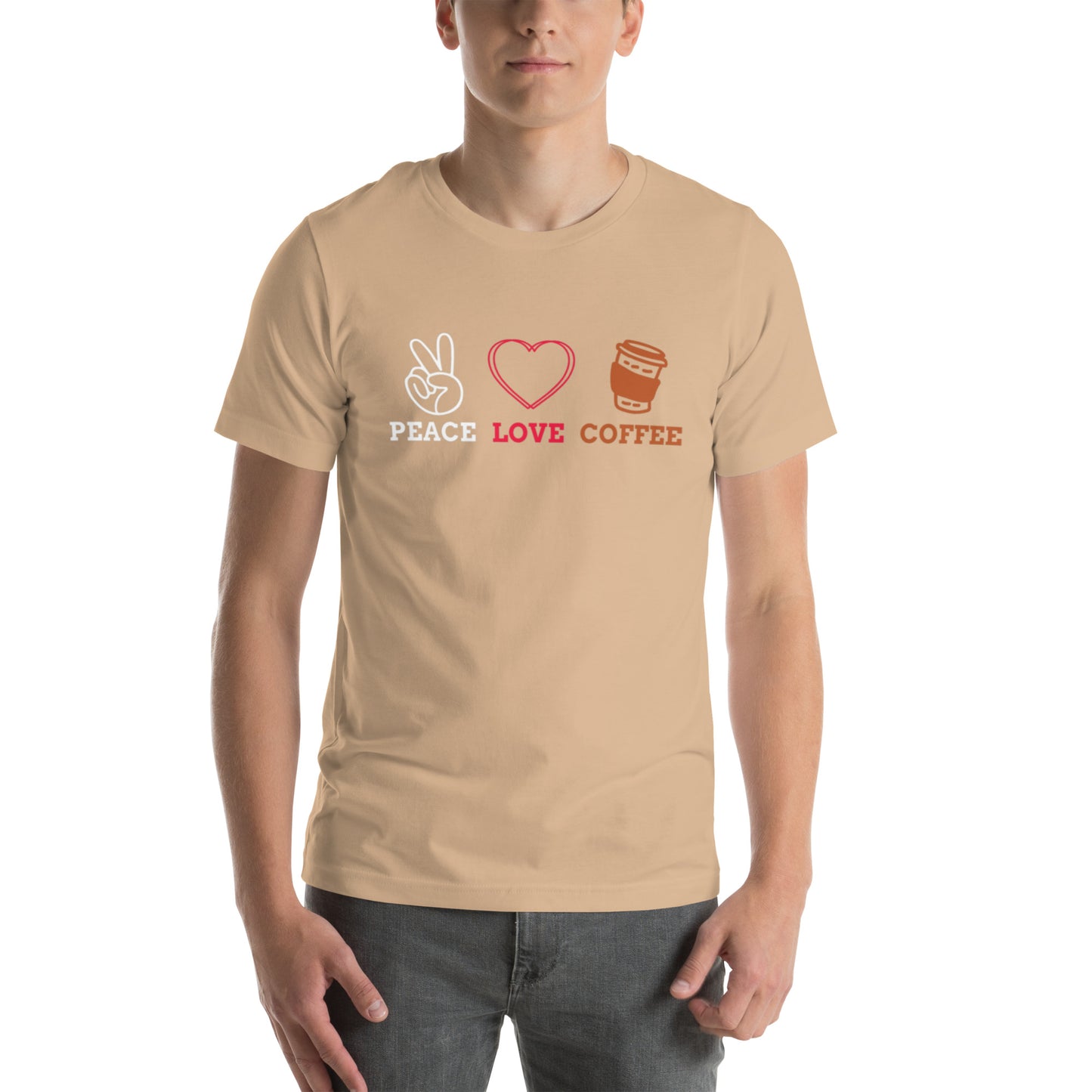 Peace  Love  Coffee  Unisex t-shirt