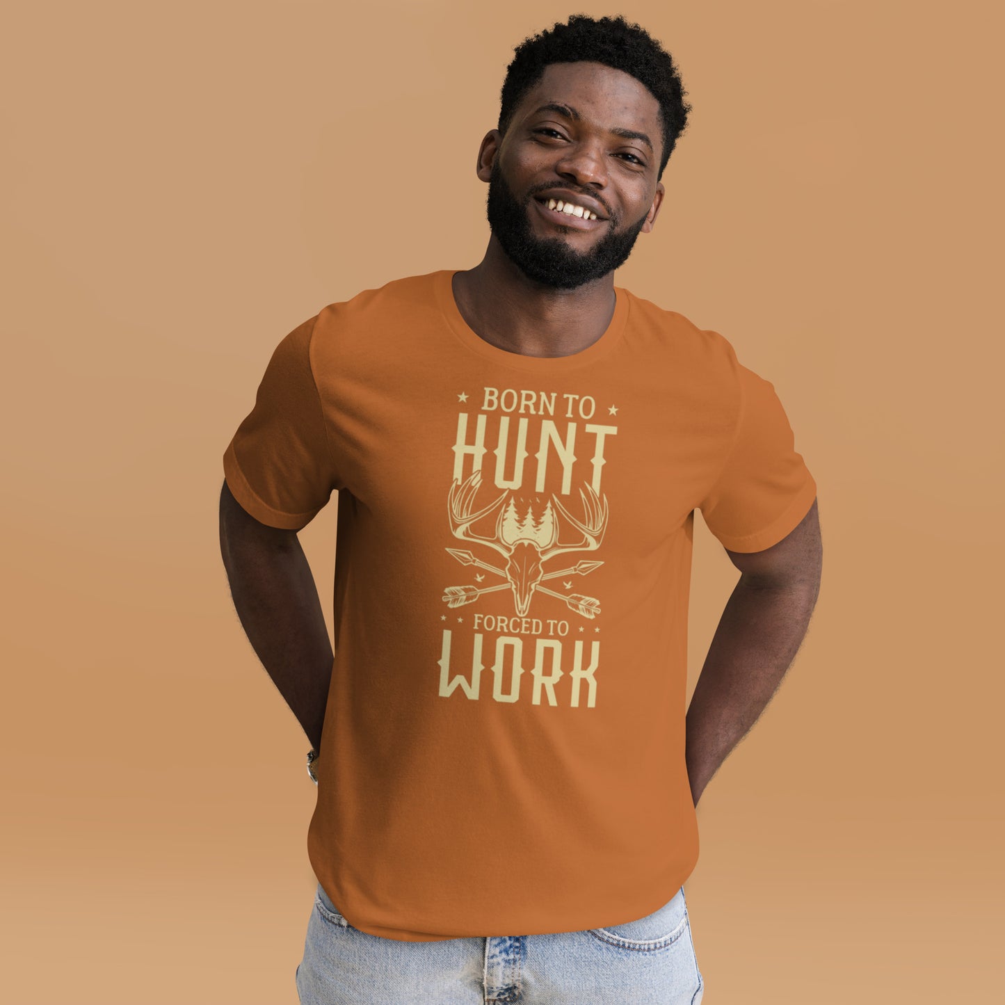 Born to Hunt Forced to Work Unisex t-shirt