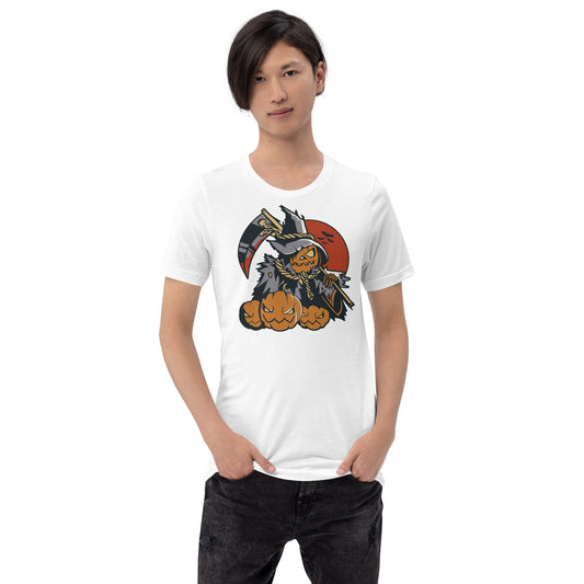 Scarecrow & Jack-O-Lanterns Unisex t-shirt