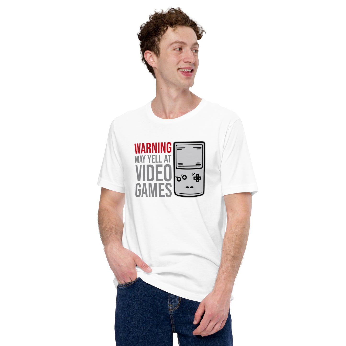 WARNING May Yell At Video Games Unisex t-shirt