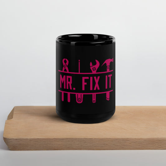 Mr. Fix It Black Glossy Mug