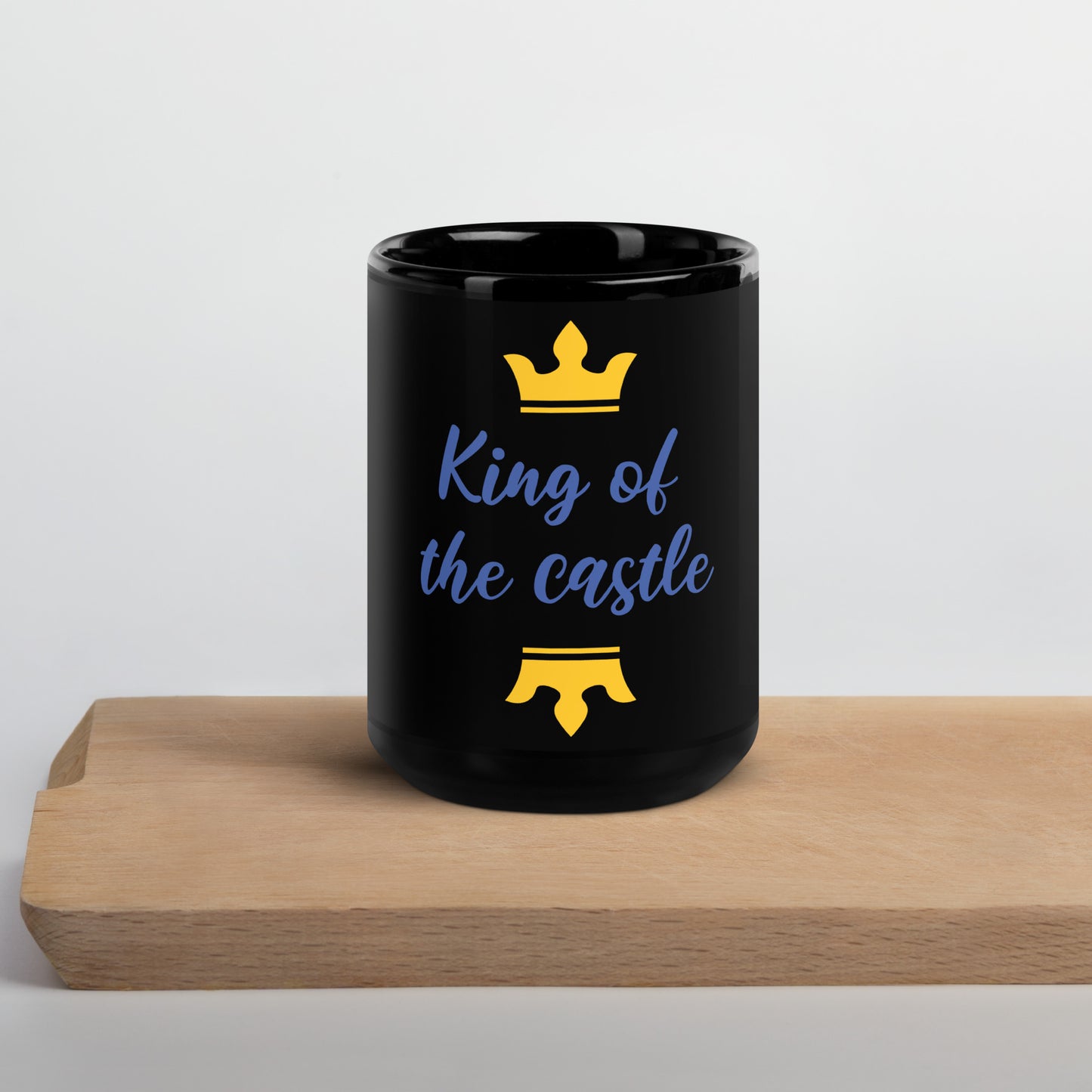 King of the Castle Black Glossy Mug