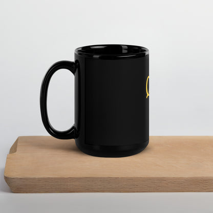 Queen Bee Black Glossy Mug