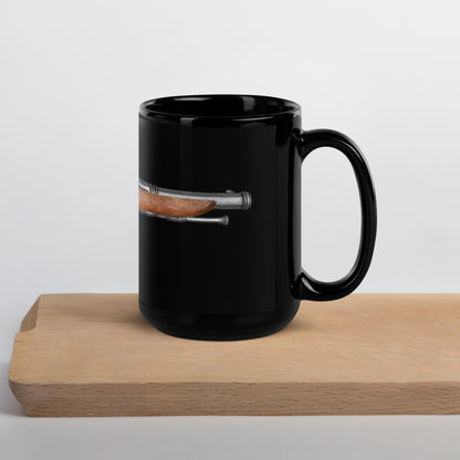 Cap & Ball Pistol Black Glossy Mug