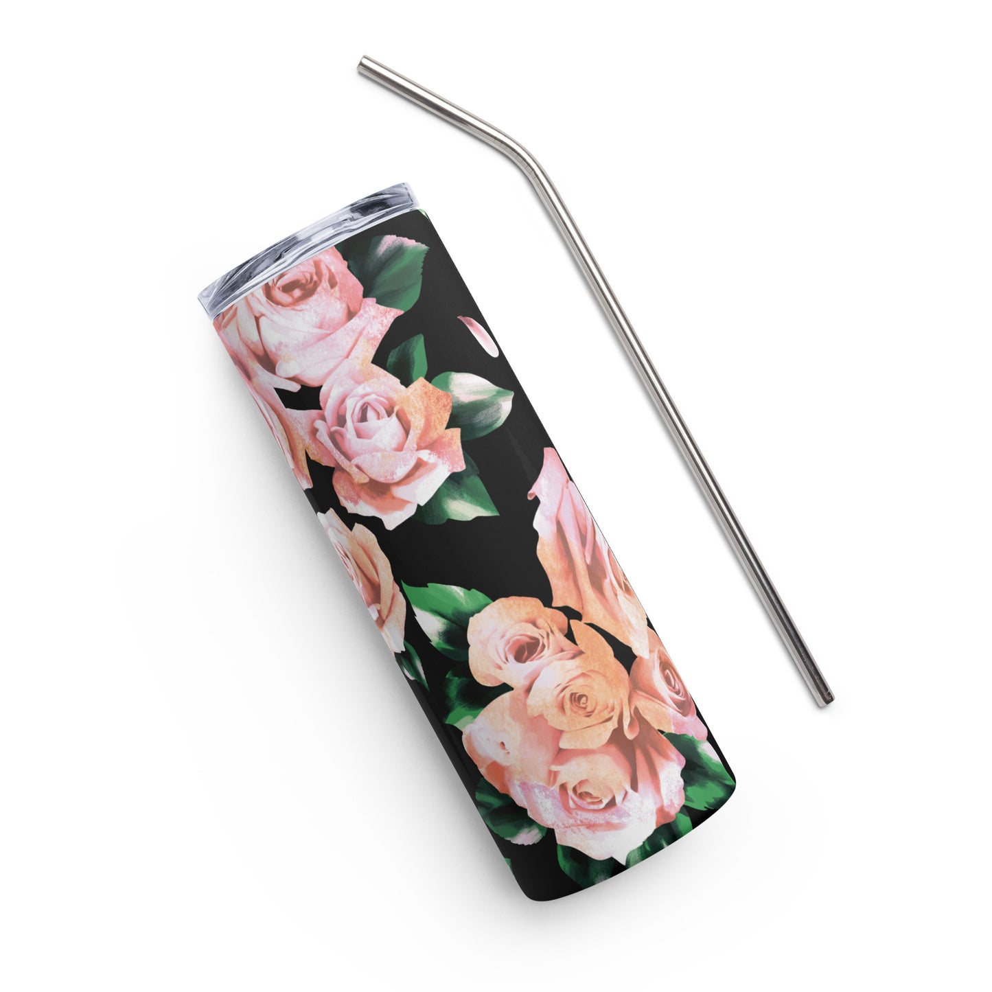 Pink Roses Stainless steel tumbler