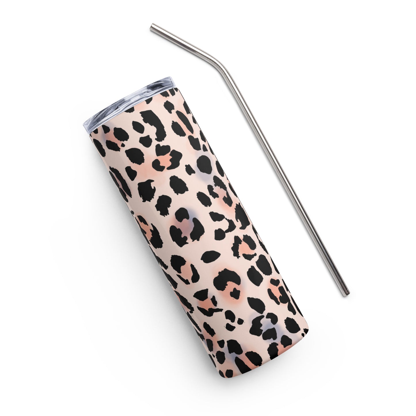 Leopard Print Pink Stainless steel tumbler