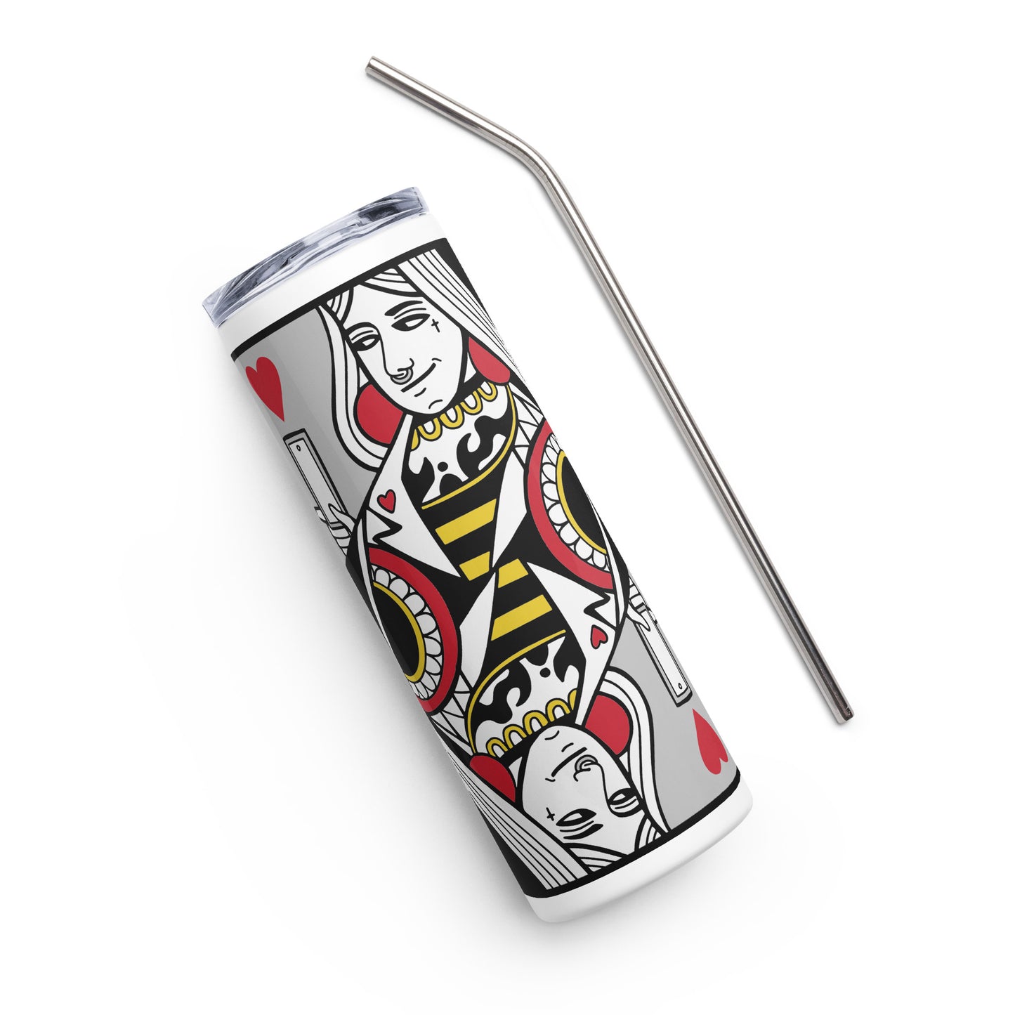 Queen of Hearts Stainless steel tumbler