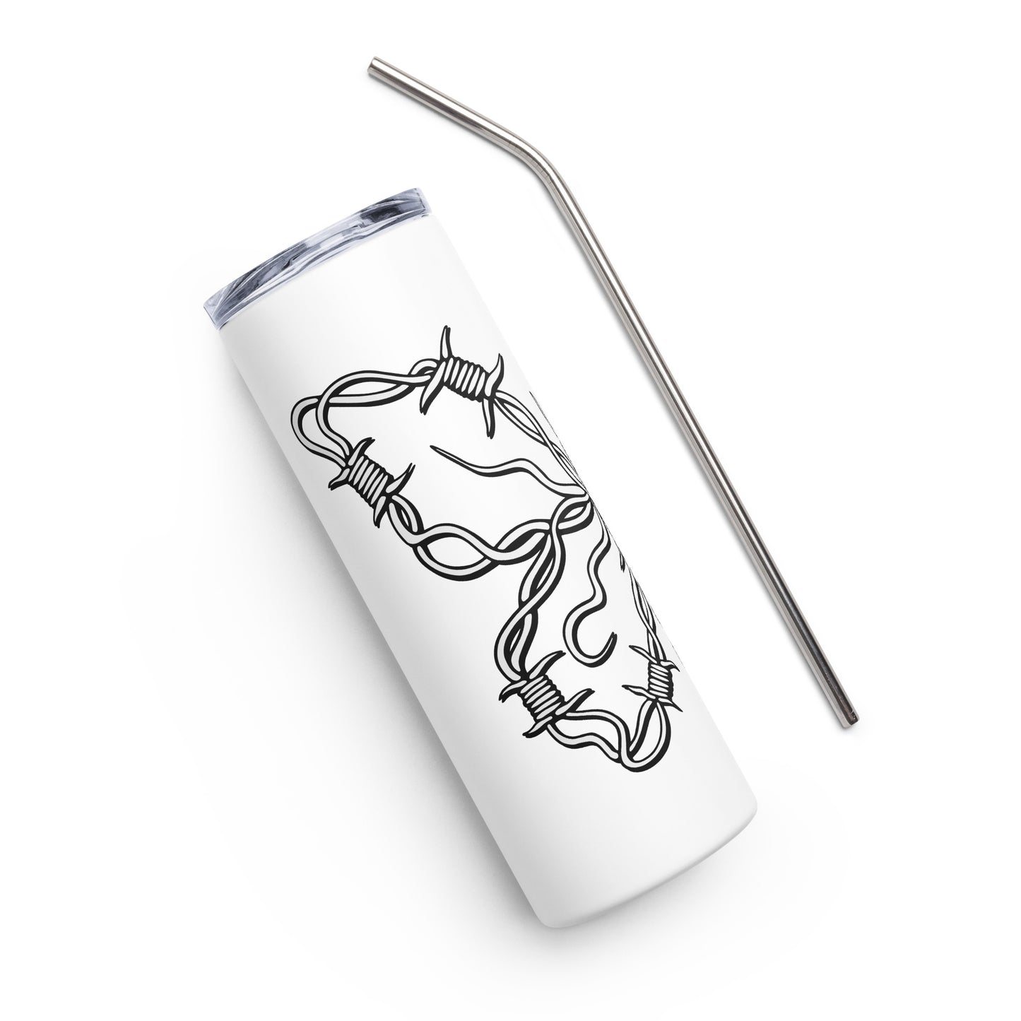 Barbwire Butterfly Stainless steel tumbler
