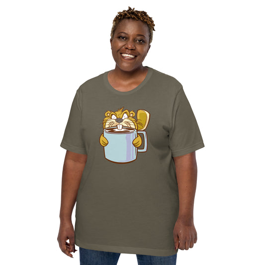 Angry Beaver Coffee Unisex t-shirt