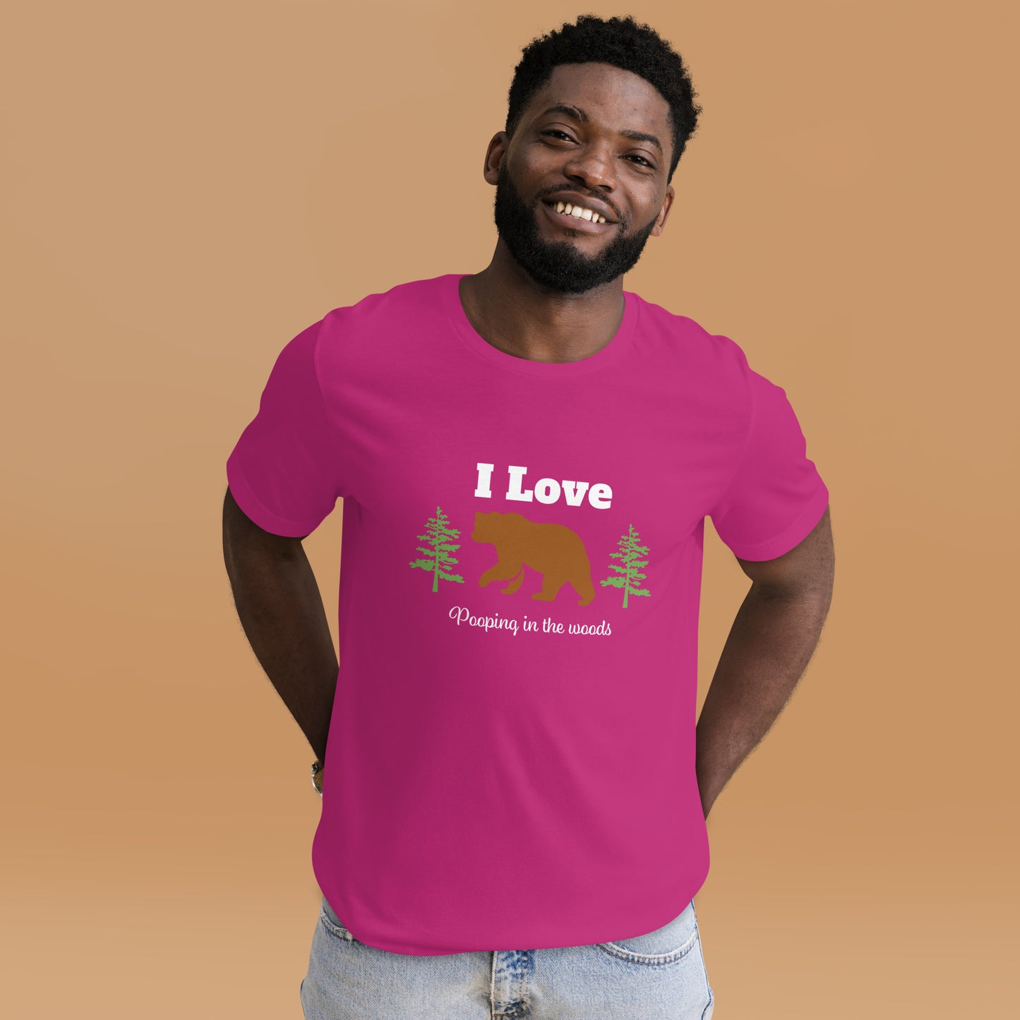 I Love (Pooping in the Woods) Unisex t-shirt