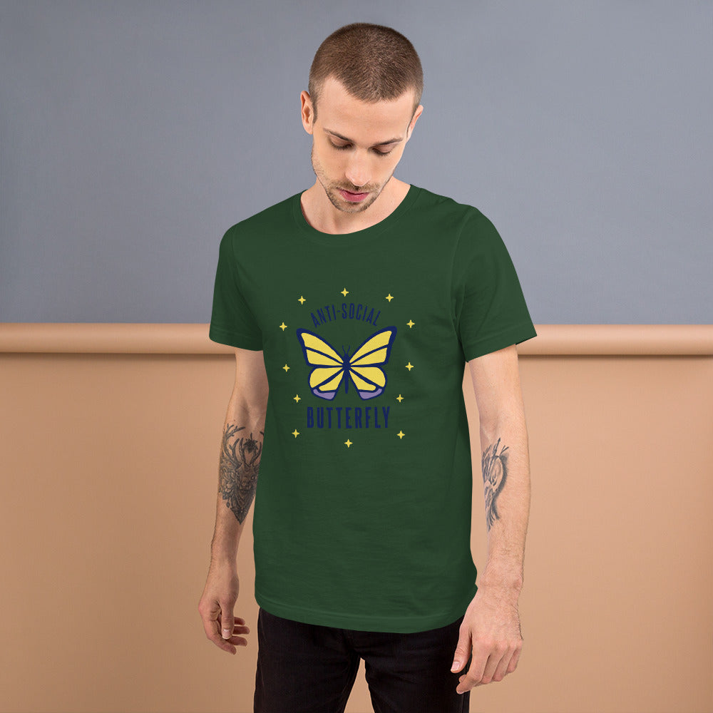 Anti-Social Butterfly Unisex t-shirt