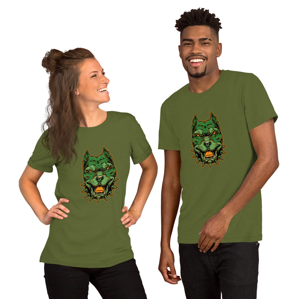 Green Bulldog Unisex t-shirt