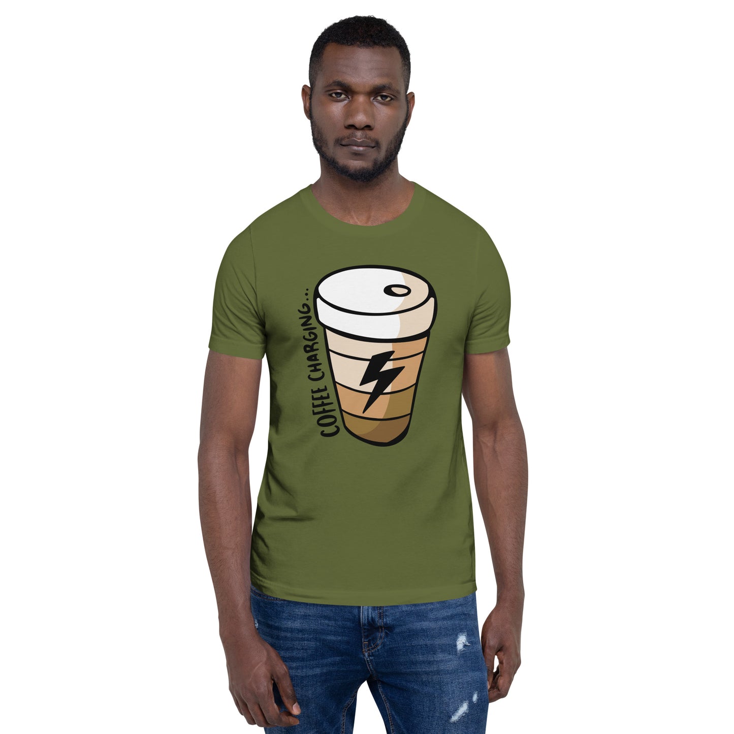 Coffee Charging Unisex t-shirt