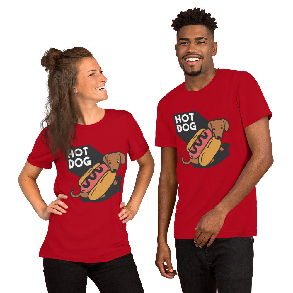 Hot Dog Pup Unisex t-shirt
