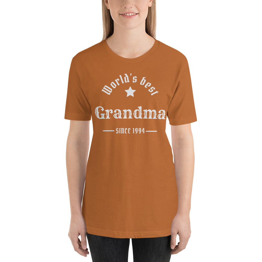 World's Best Grandma Since (Customizable Year) Unisex t-shirt