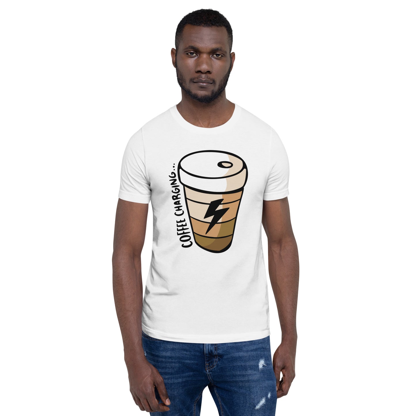Coffee Charging Unisex t-shirt