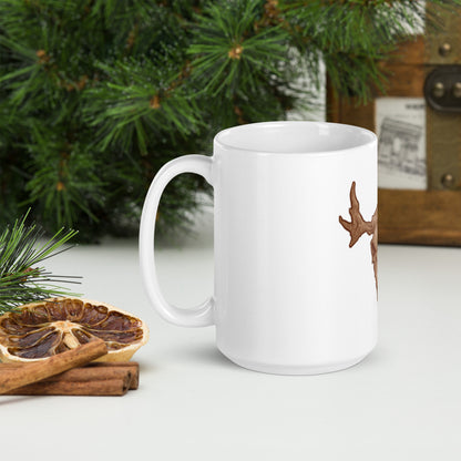 Deer Skull White glossy mug