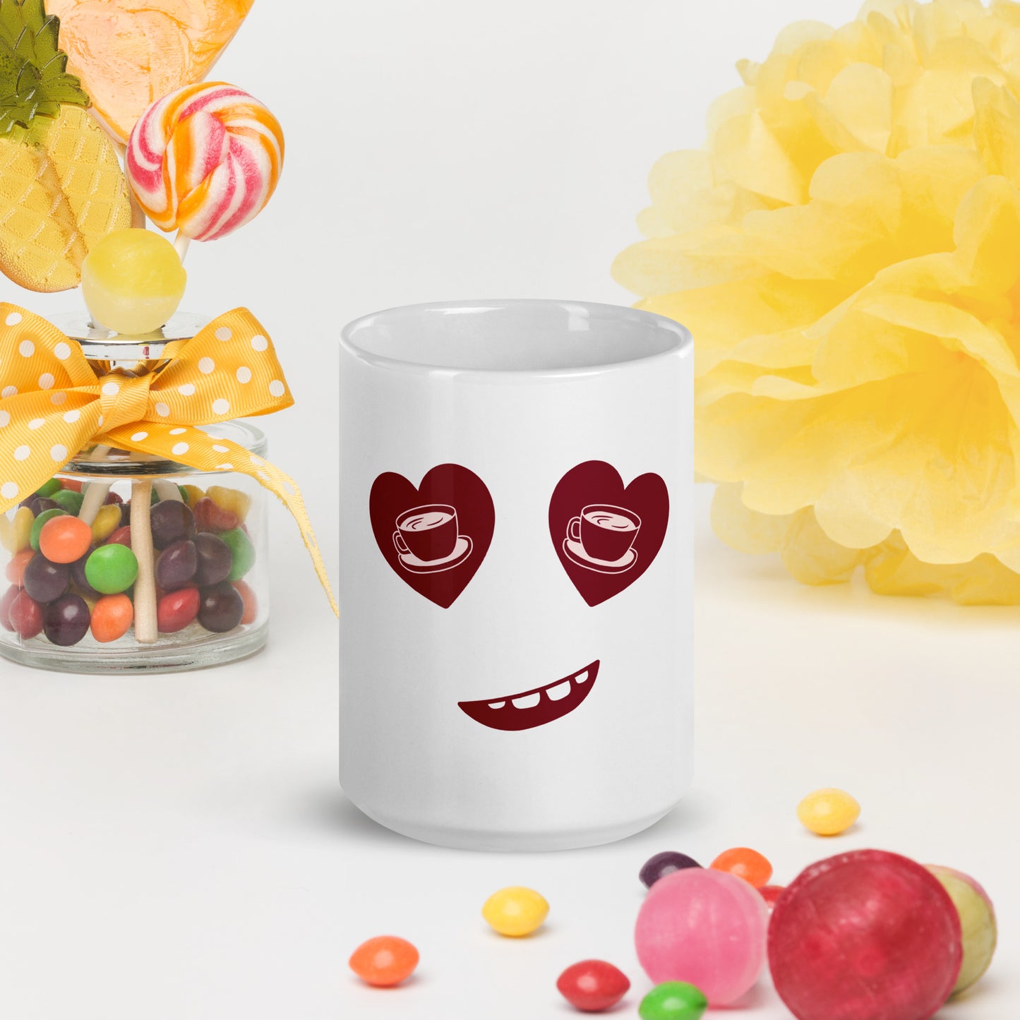 Coffee Smile White glossy mug