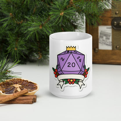 Perfection D20 White glossy mug