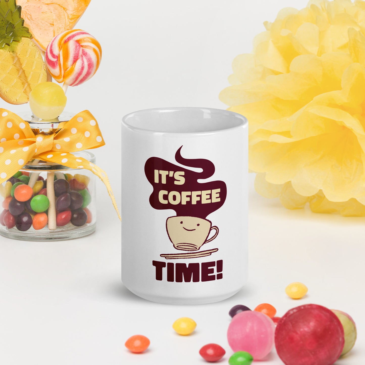 It's Coffee Time White glossy mug
