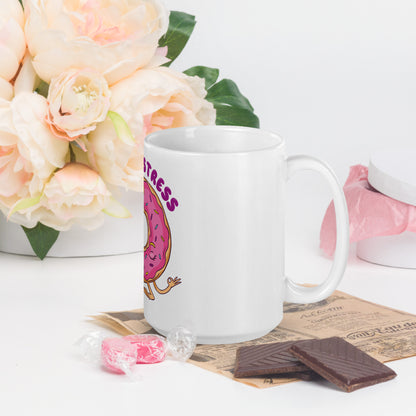 Donut Stress White glossy mug