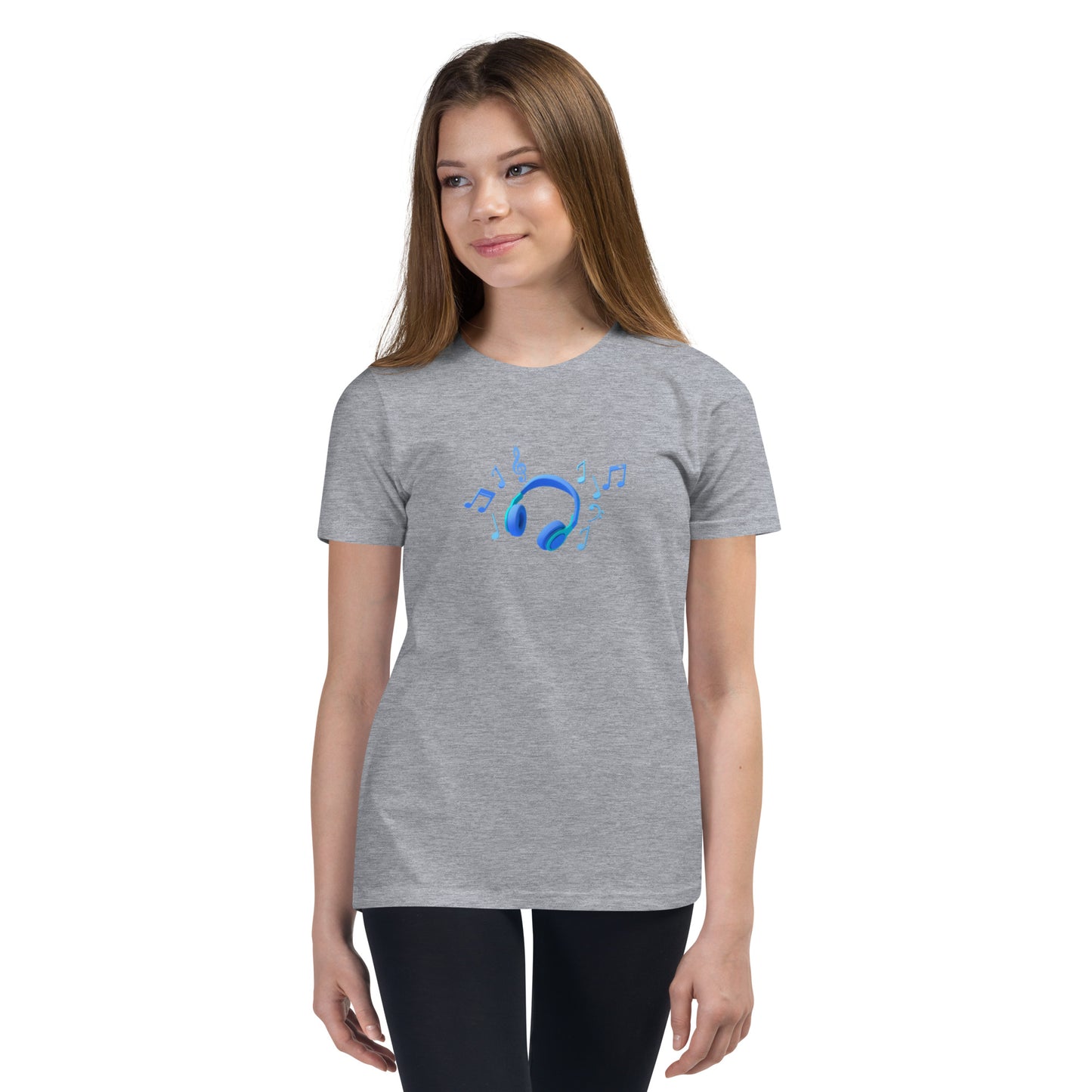 Headphones Playing Youth Short Sleeve T-Shirt