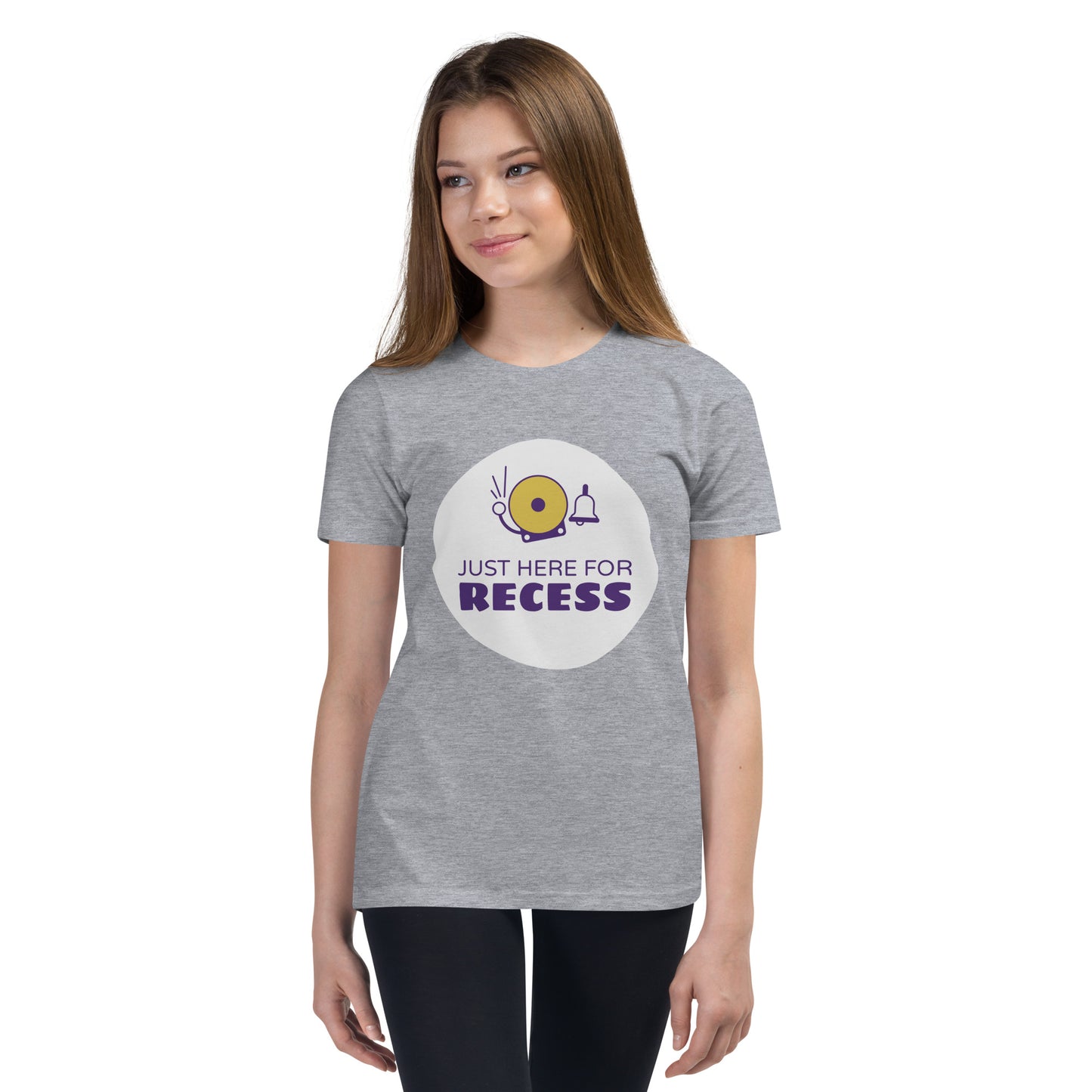 Just here for Recess Youth Short Sleeve T-Shirt