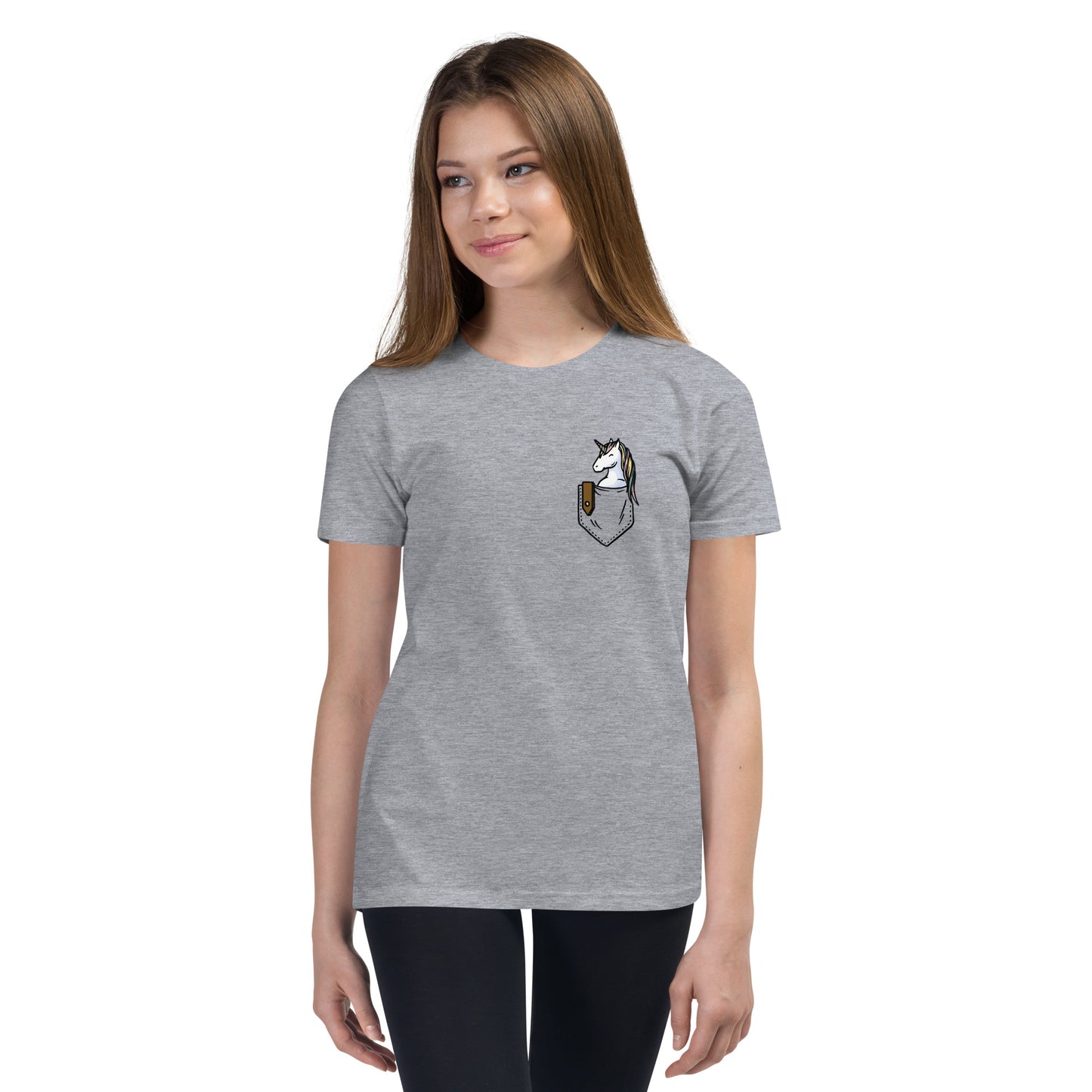 Pocket Unicorn Youth Short Sleeve T-Shirt