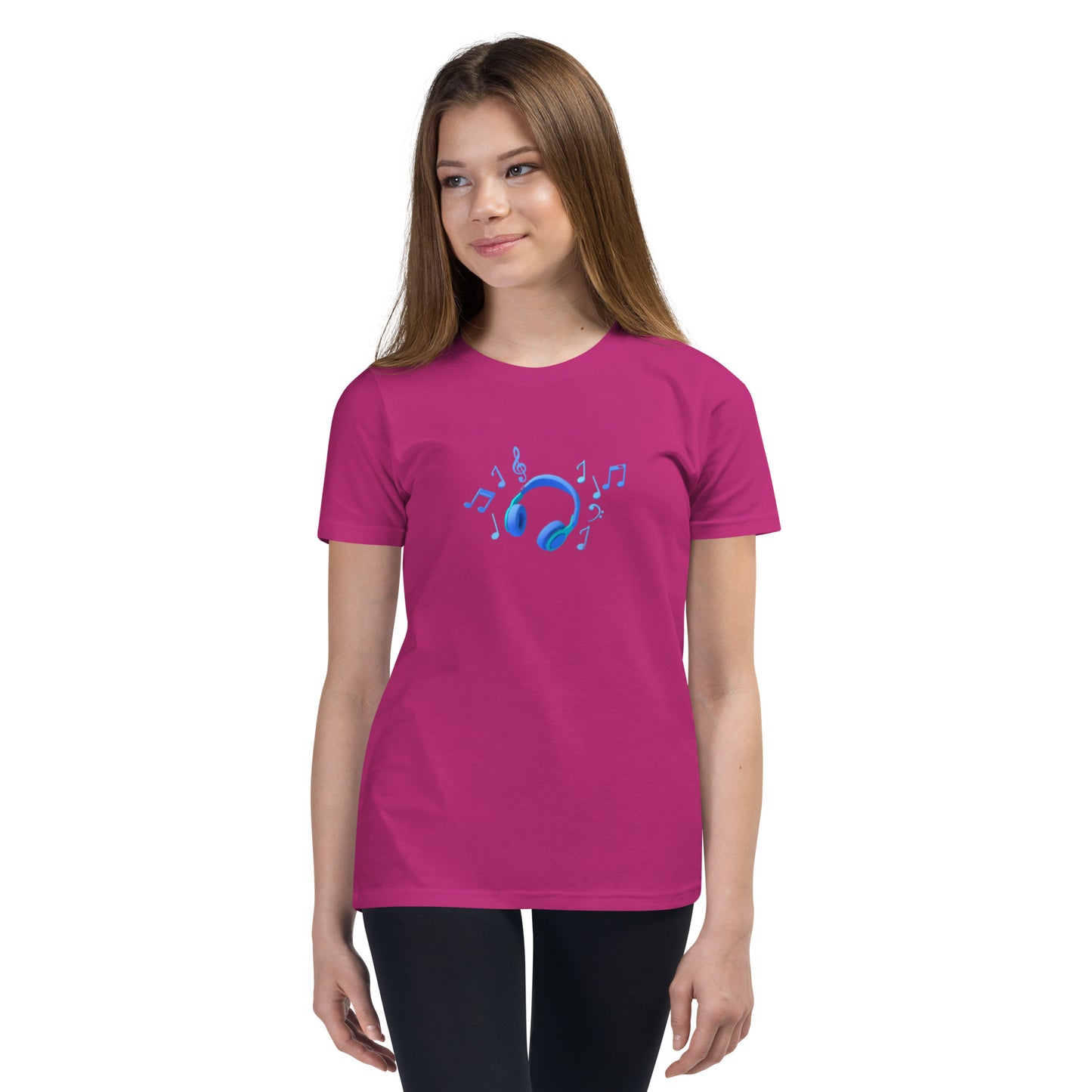 Headphones Playing Youth Short Sleeve T-Shirt