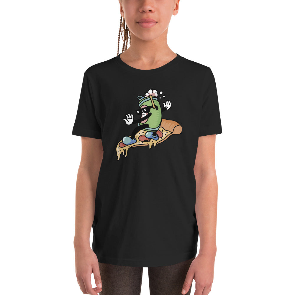 PIzza Surfing Youth Short Sleeve T-Shirt
