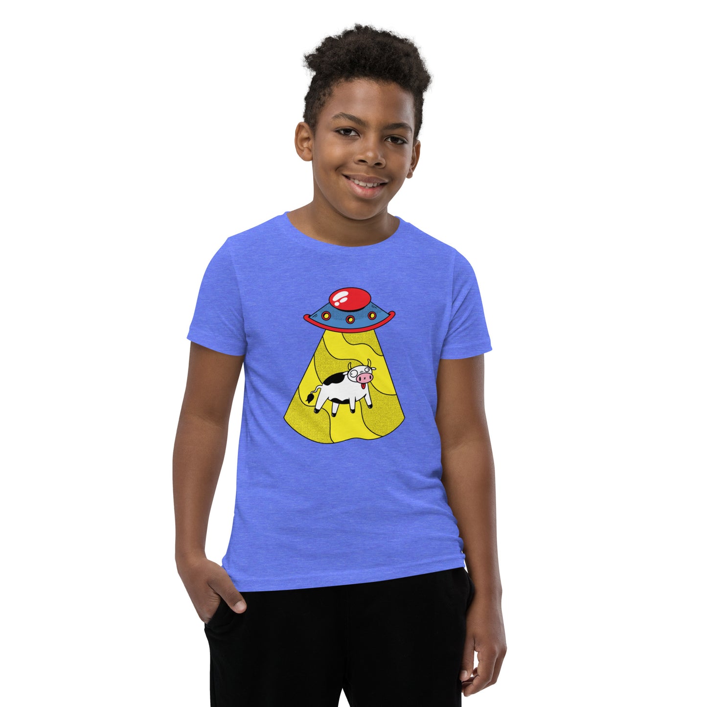 Cow Abduction Youth Short Sleeve T-Shirt
