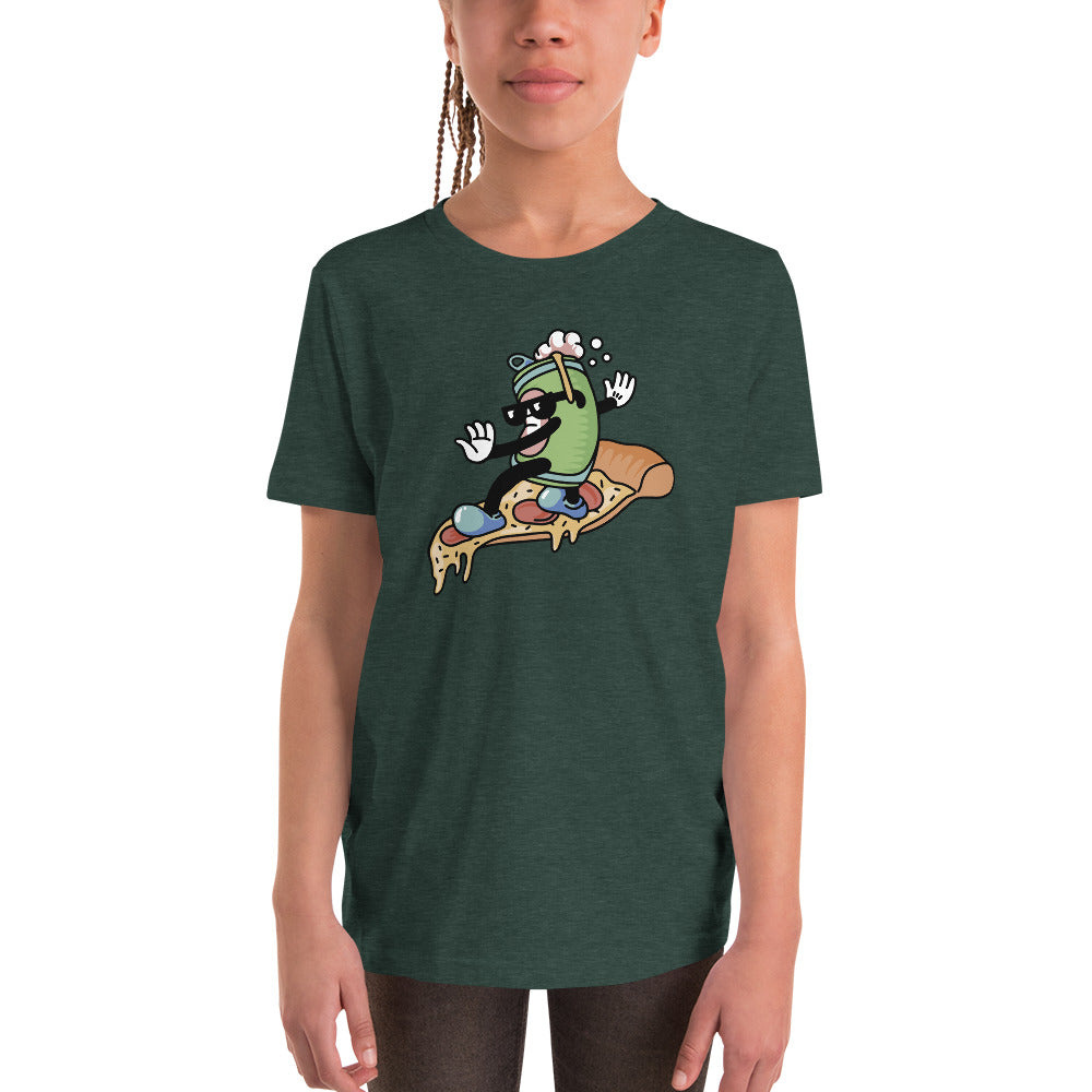 PIzza Surfing Youth Short Sleeve T-Shirt